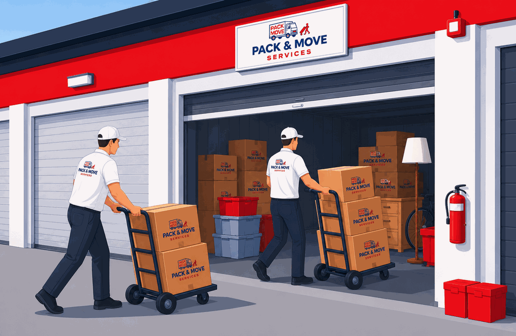 Crew staging a storage move