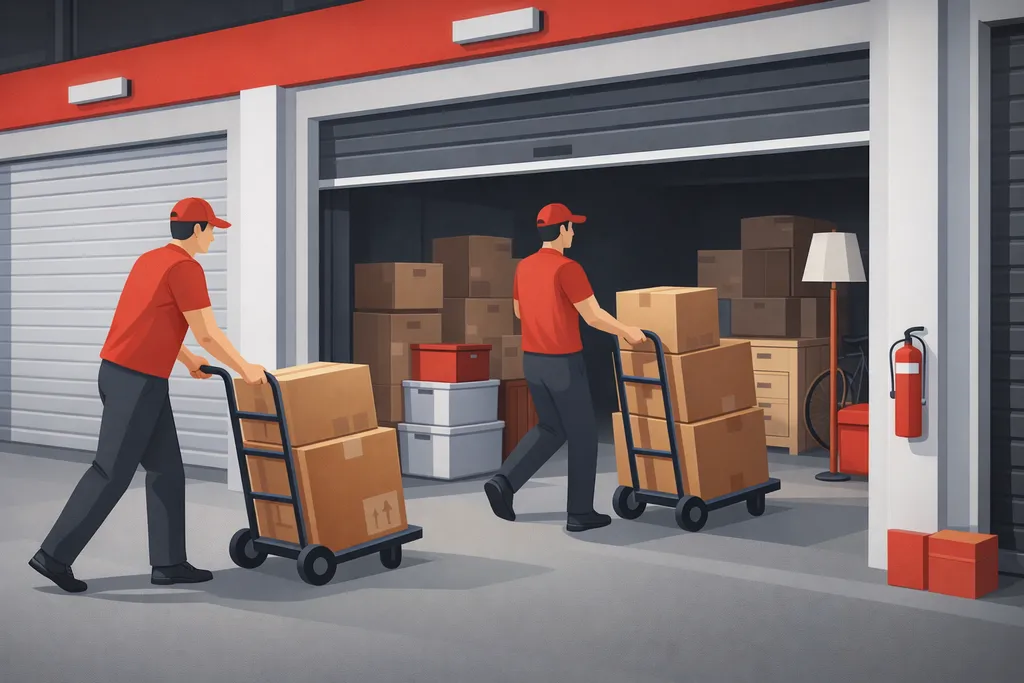 Crew staging a storage move